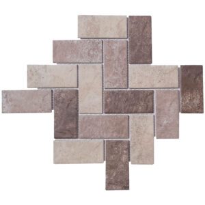 Matt Beige Fishbone Mix