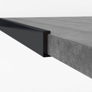 12mm Straight Edge Powder Coated Black SEA12BL